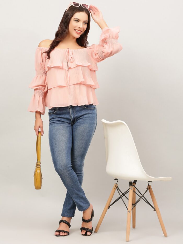Layered Ruffle Tops For Women
