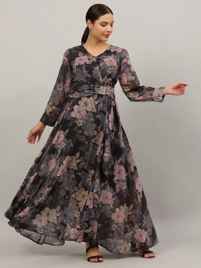 Women Gown Multicolor Dress