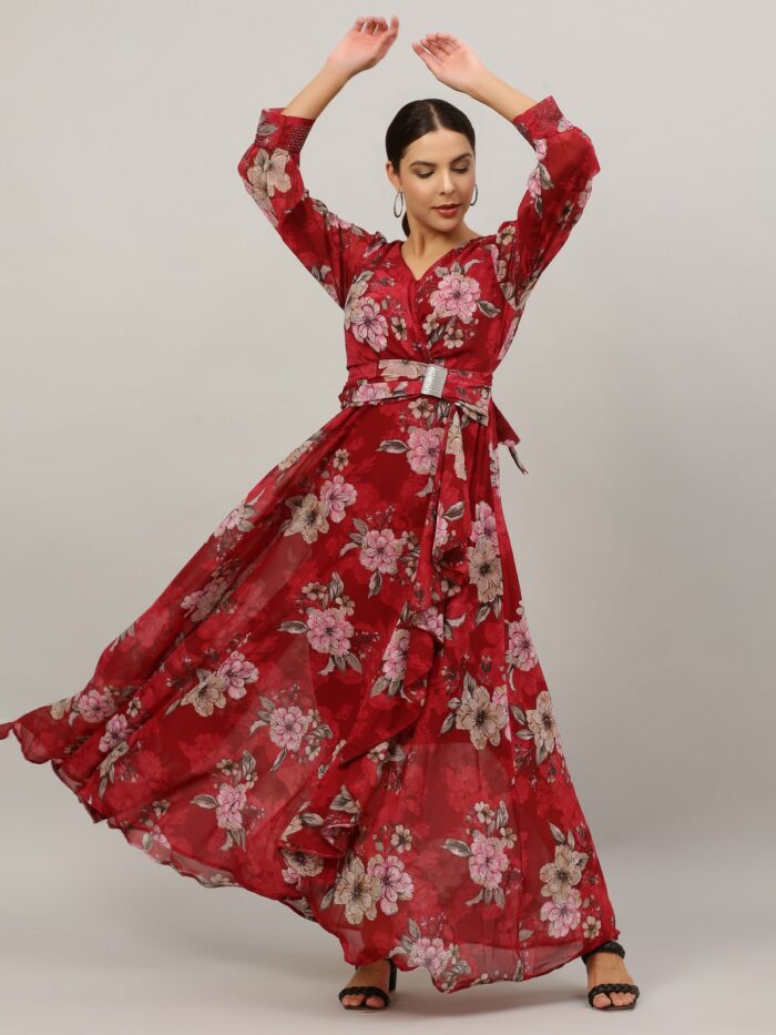 Women Gown Multicolor Dress