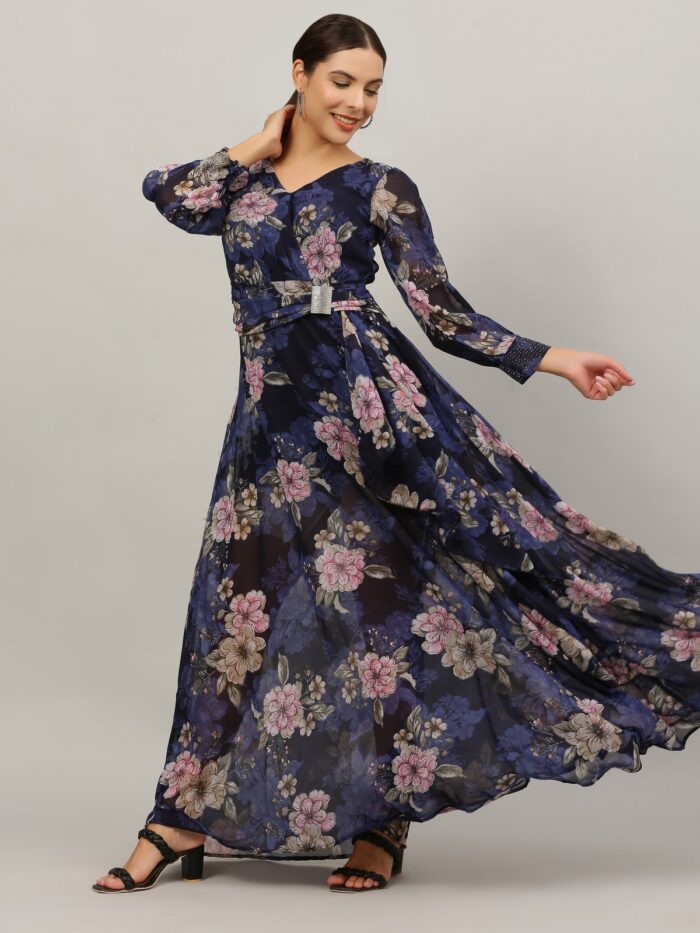 Women Gown Multicolor Dress