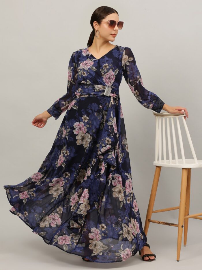 Women Gown Multicolor Dress