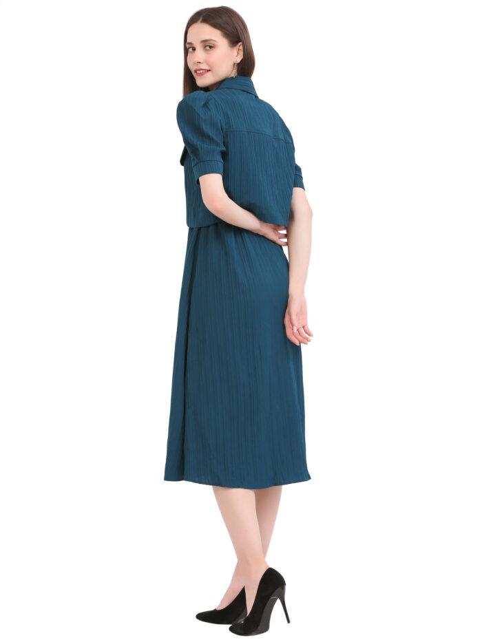 Two Piece Bottal Green Dress For Women