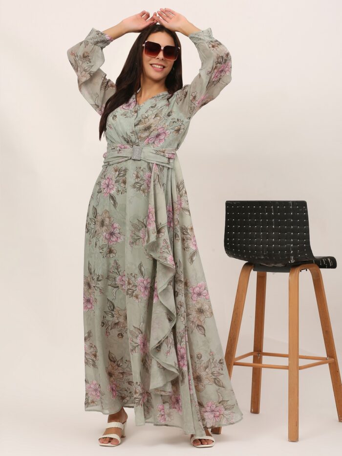 Women Gown Multicolor Dress