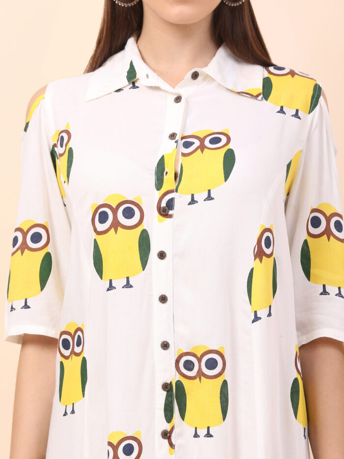 Women A-Line Yellow Multicolor Dress