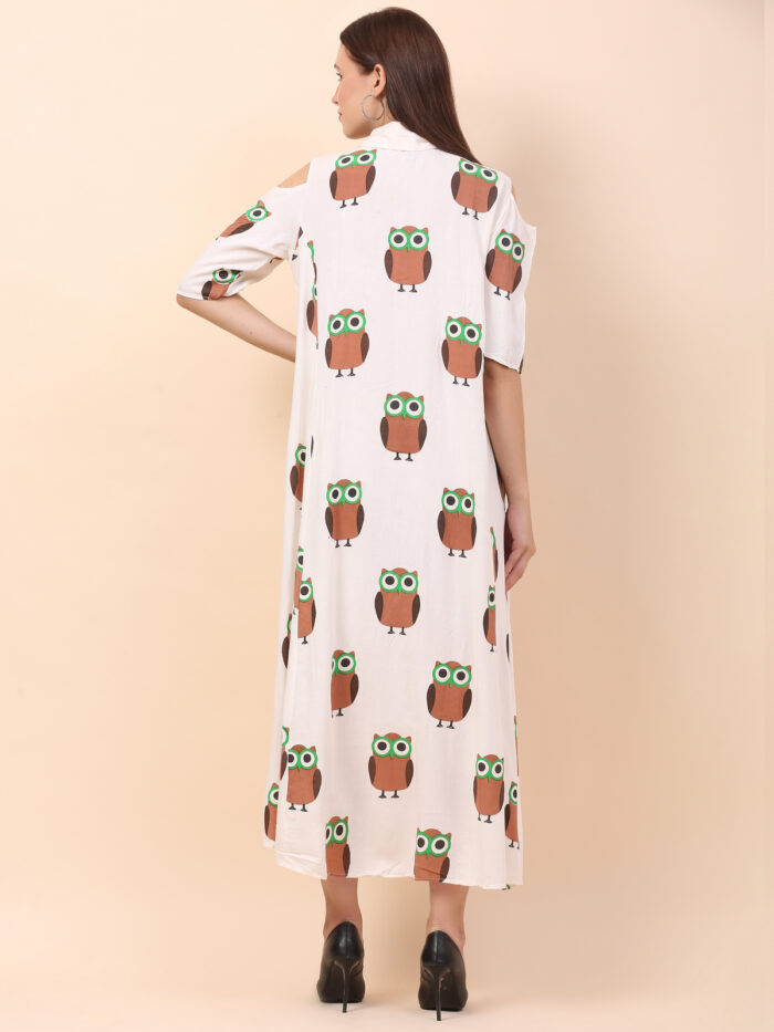 Women A-Line Brown Multicolor Dress