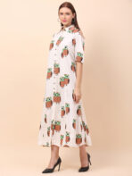 Women A-Line Brown Multicolor Dress