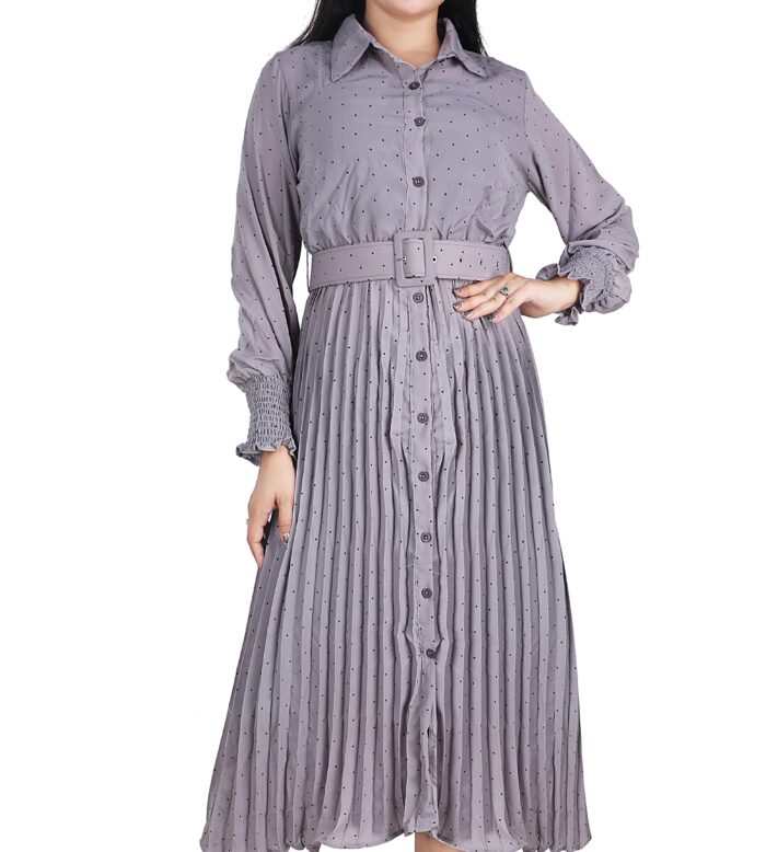 Polka Dot Dress Gray