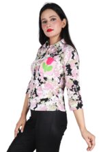 Casual Printed Women Multicolor Pink Shirt