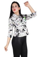 Casual Printed Women Multicolor Green Shirt