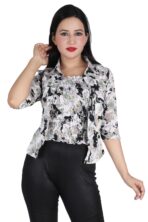 Women Printed Green Multicolor Shirt