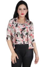 Women Printed Red Multicolor Shirt
