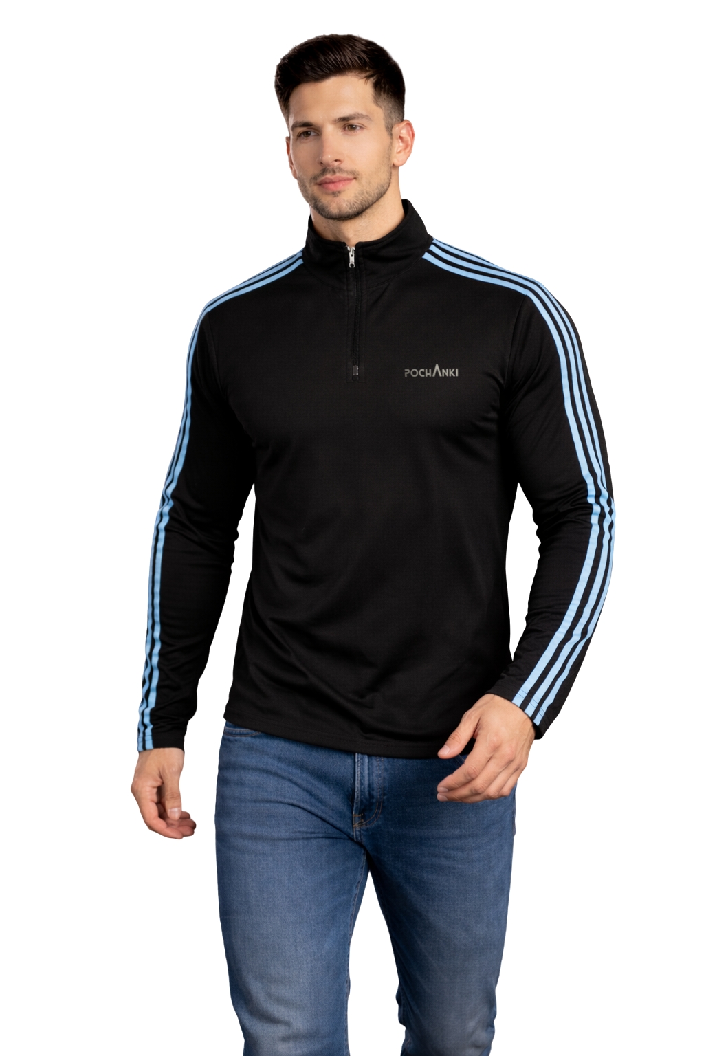 pochanki Zip Neck T-shit pochanki Zip Neck T-shit